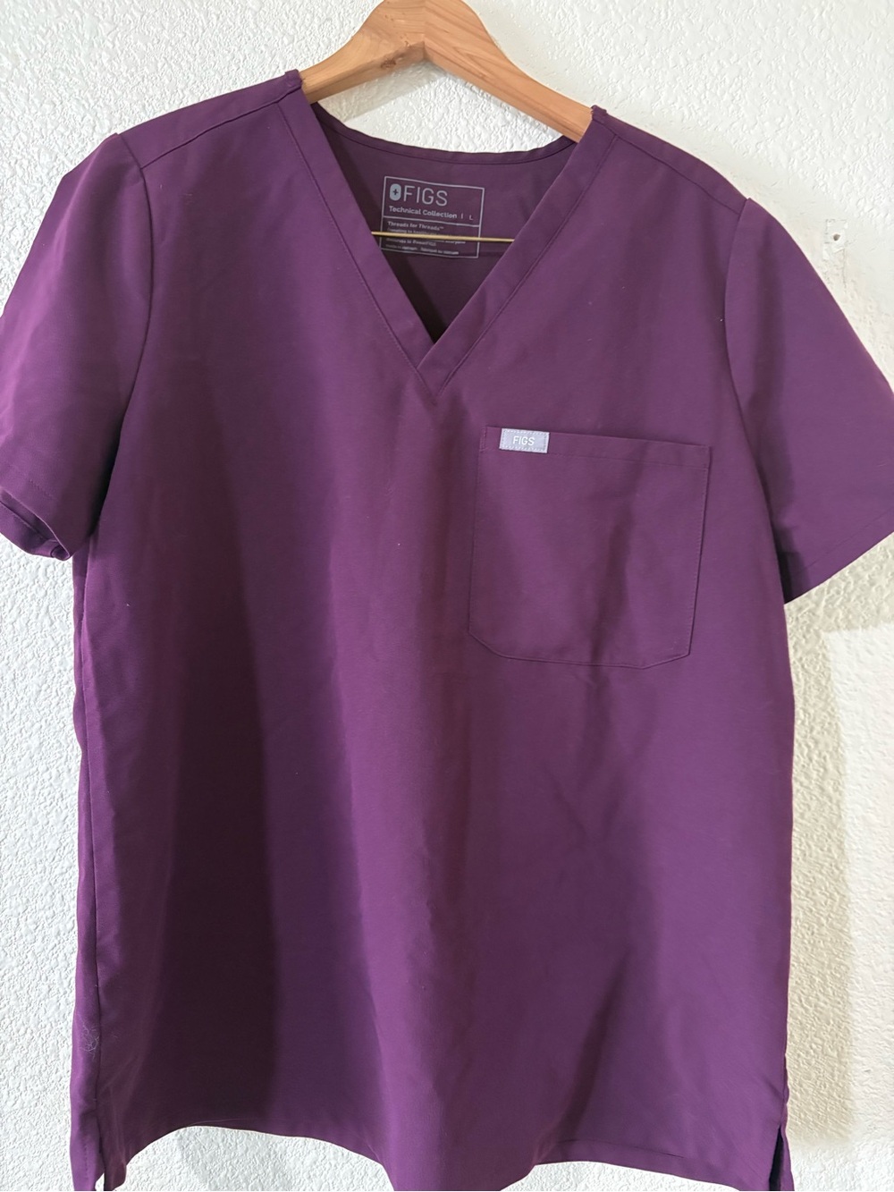 Figs Deep Purple Scrub Top
